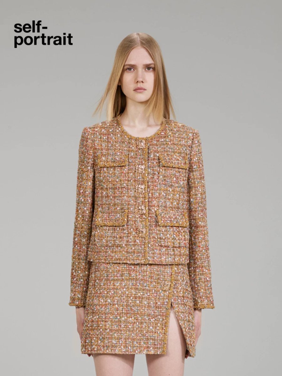 Pink Abstract Tweed